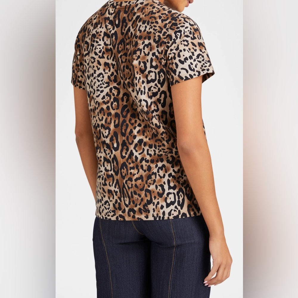 Cinq a Sept Leopard Print Tee - Picture 3 of 5